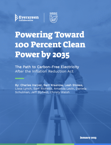 Powering Toward 100 Percent Clean Power by 2035 PDF cover